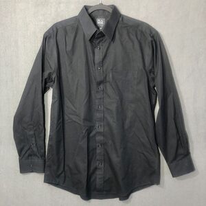 Joseph A. Bank Dress Shirt Mens Sz 16.5-34 Black Button Up Traveler Long Sleeve